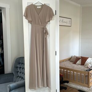 Called to Surf Arbor wrap dress with flutter sleeves